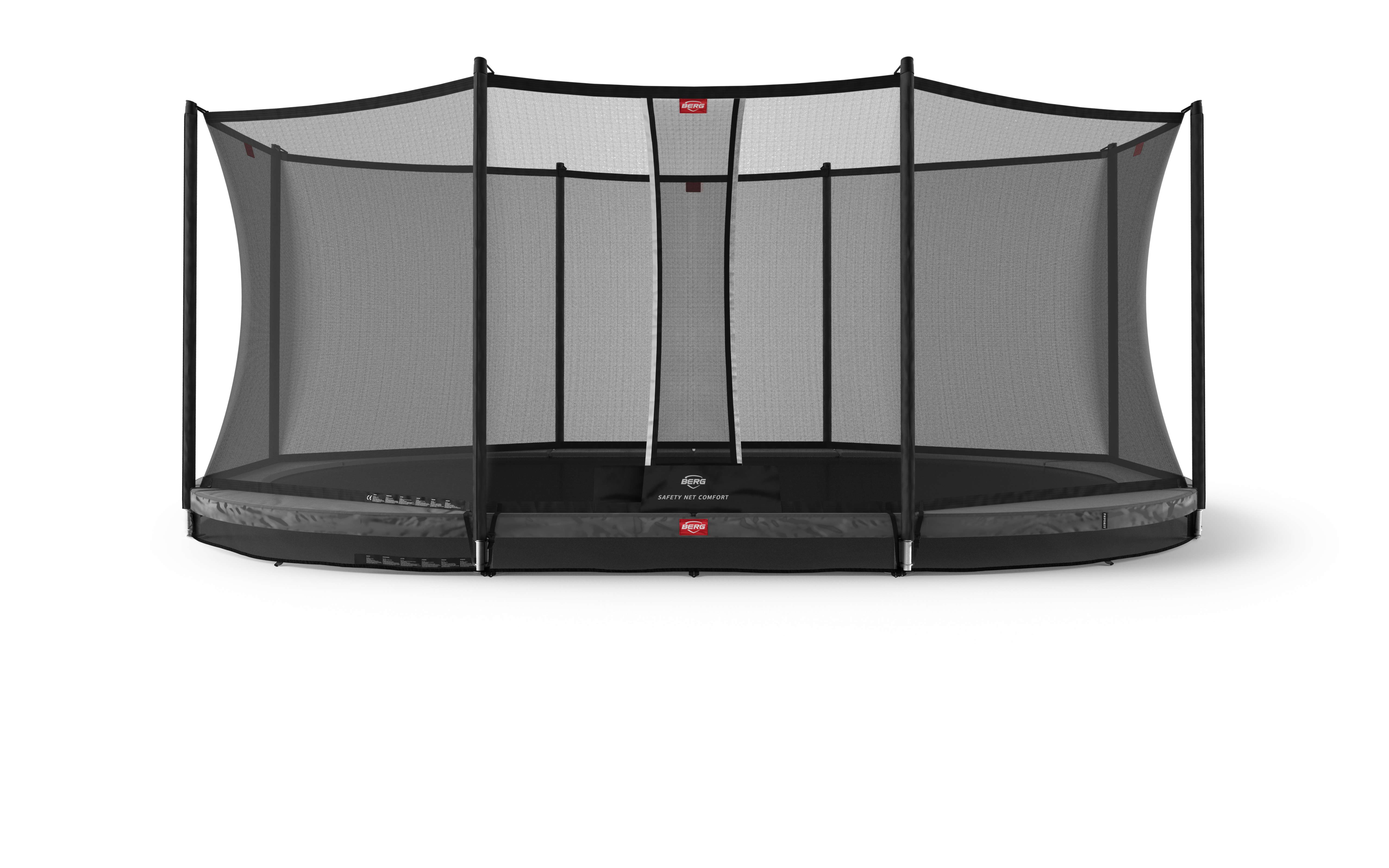 BERG Grand Favorit InGround 520 Grey — InGround trampoline set into the lawn